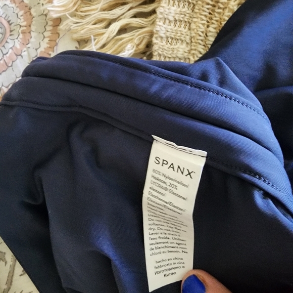 Spanx Navy Swim Bottoms Size 2x Beach Pool Summer Vacation High Rise Brief NWT - Picture 4 of 12